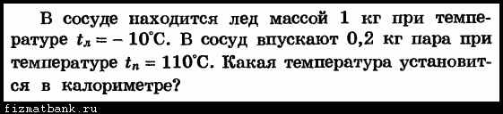 В сосуде находится лед