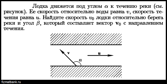 Моторная лодка движется вниз