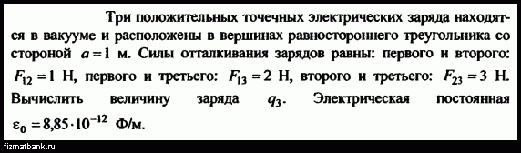 Положительный точечный заряд находится в центре