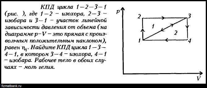 На рисунке приведен график процесса 1 2 в котором участвует 5 моль гелия