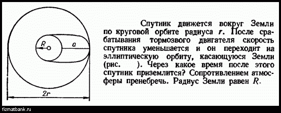 Определите высоту круговой орбиты спутника земли