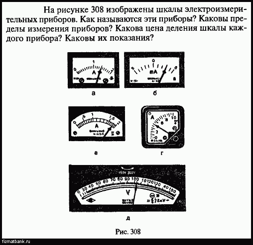 На рисунке изображена шкала электроизмерительного прибора как называется этот прибор