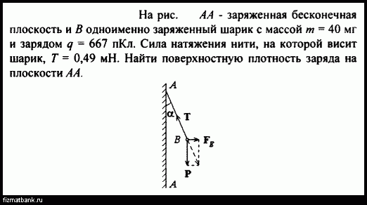 Заряженный шарик на нити