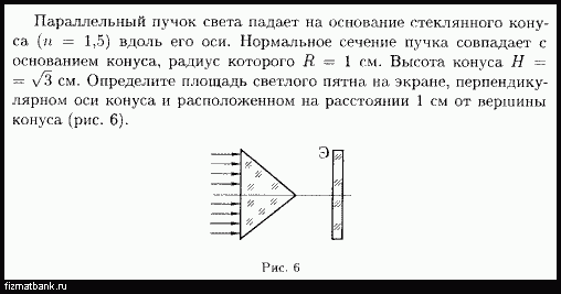 Пучок света падает нормально