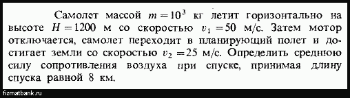 Летящая горизонтально со скоростью 20