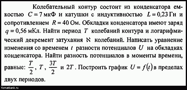 Колебательный контур содержит конденсатор и катушку