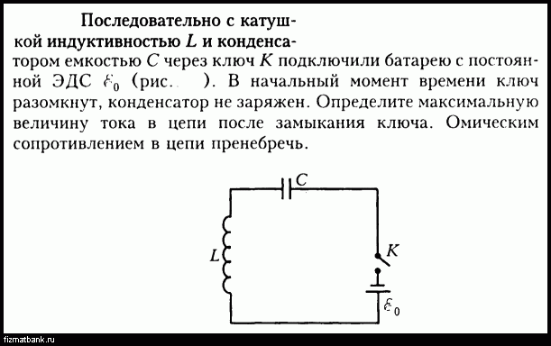 Сила тока в идеальной катушке индуктивности