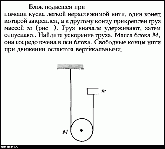 На концах невесомой и нерастяжимой нити