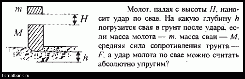 Сила удара молотка по гвоздю