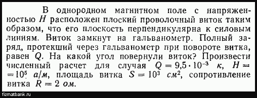 Виток в однородном магнитном поле