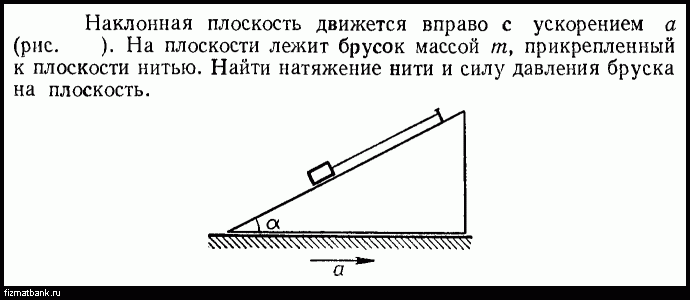 Ускорение бруска